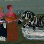 17 Zebra in Badewanne 5,2x8,5cm