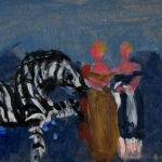 19 Zebra in den Bergen 5,2x8,5cm