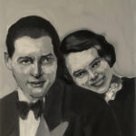 Familie, 19x24 cm, Öl/Leinen